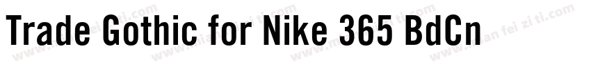 Trade Gothic for Nike 365 BdCn字体转换